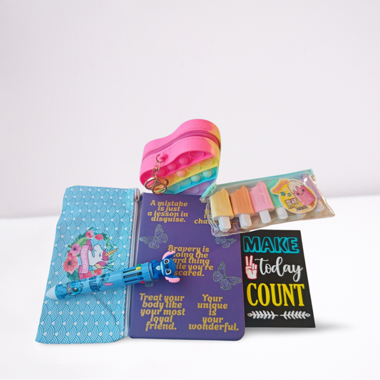 Blue - Stitch-Inspired & Motivational Stationery Bundle